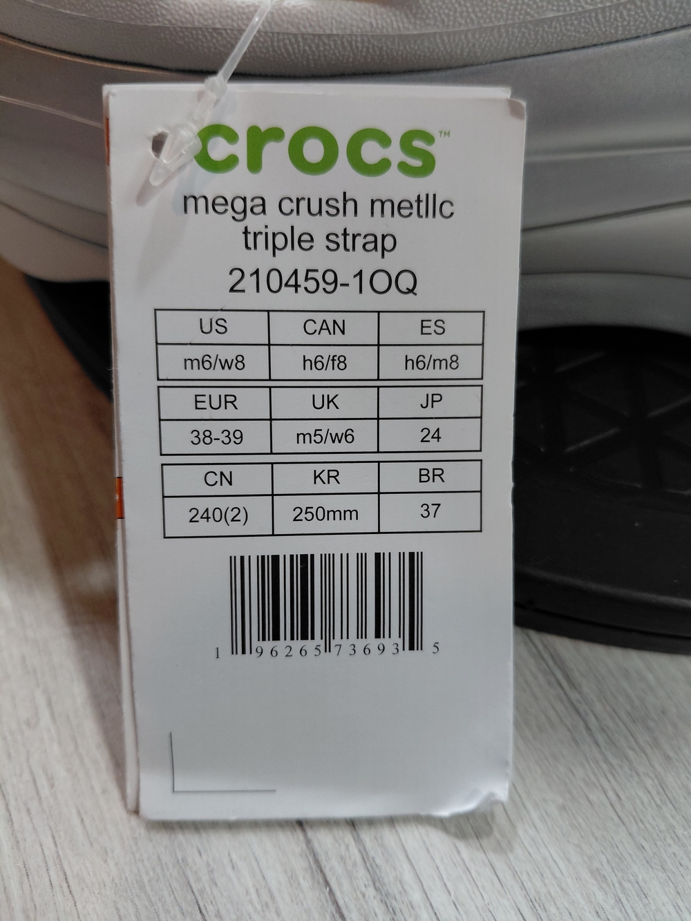 NWT Crocs Women’s Mega Crush Metalic White Chunky Platform Slide Sandals SIZE 8 - Picture 15 of 15